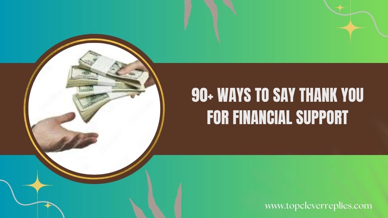 Thank You for Financial Support