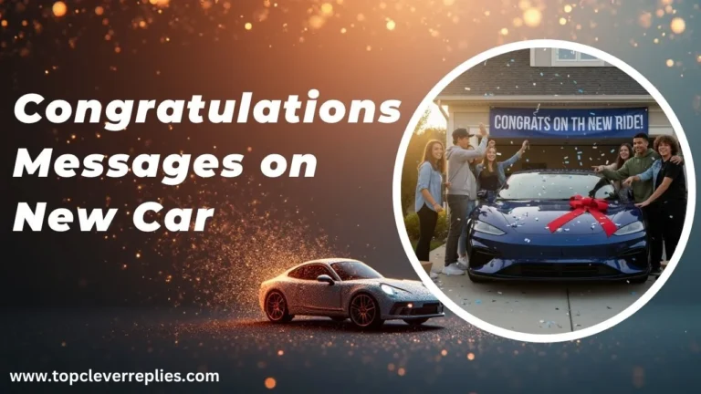 Congratulations messages on a new car
