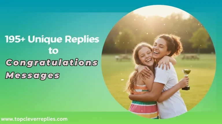 Replies to Congratulations Messages